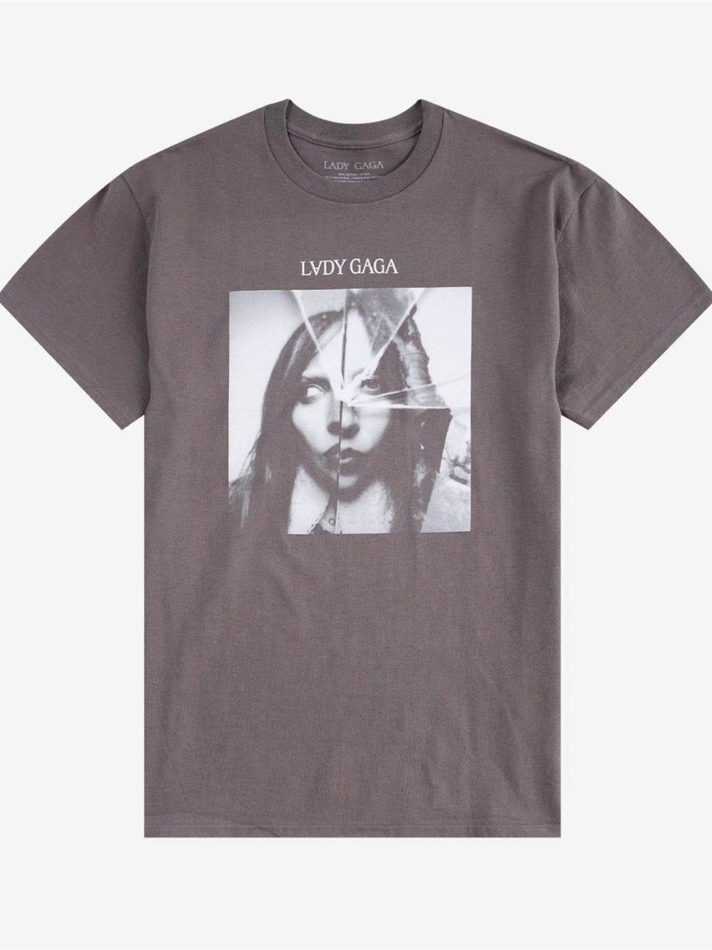 Hot Topic Gray Lady Gaga Split Portrait Graphic Tee